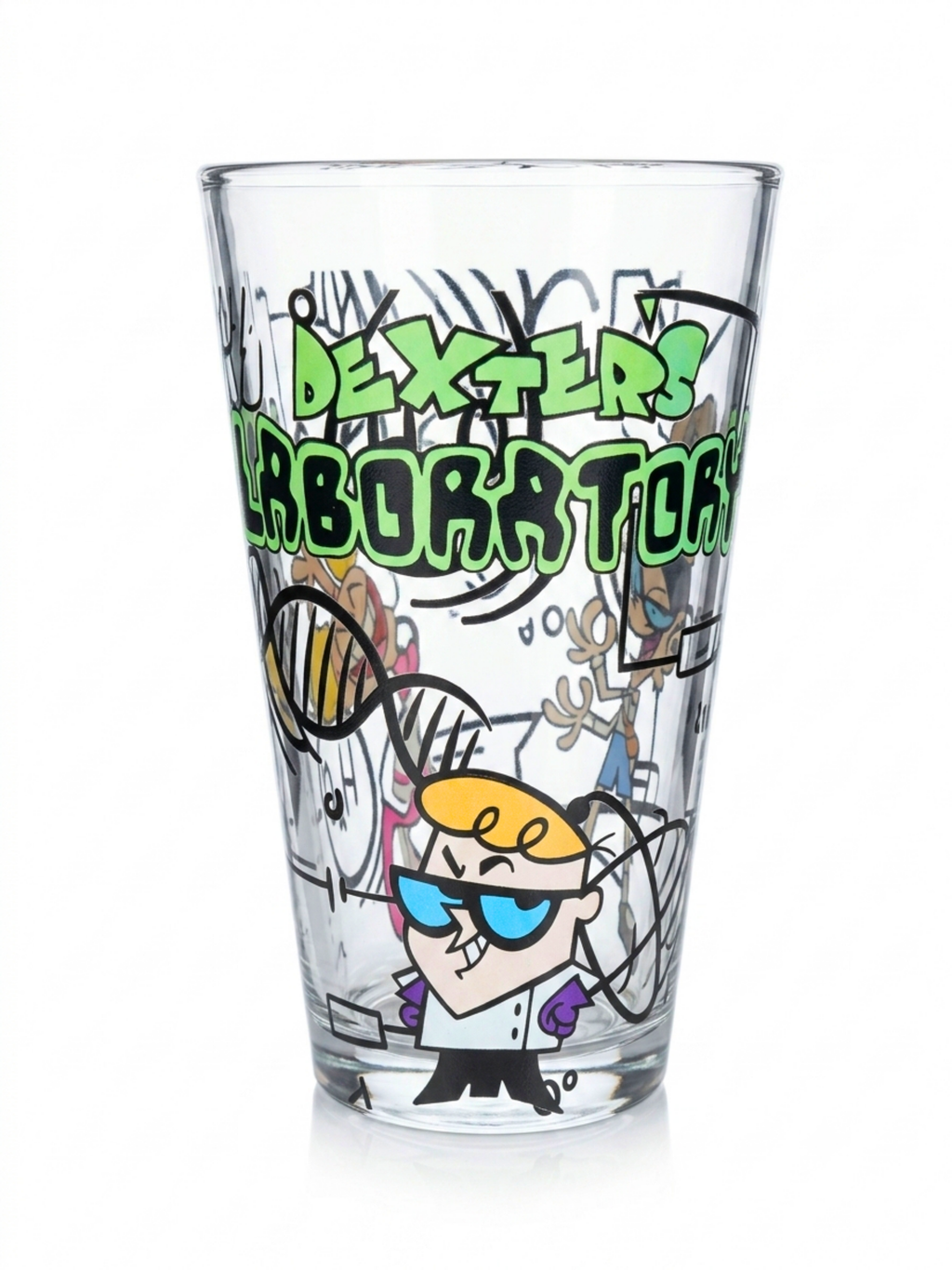 An Ingenious Dexter’s Laboratory Fan Art Decorative Pint Glass