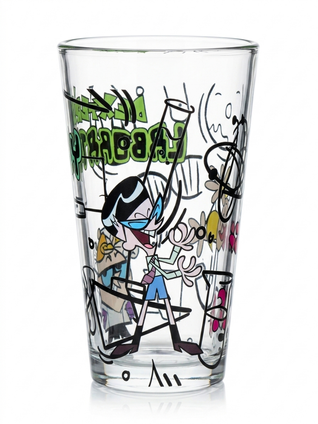 An Ingenious Dexter’s Laboratory Fan Art Decorative Pint Glass