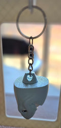 White Shark Magnet | Detailed Multi-Color Keychain Accessory