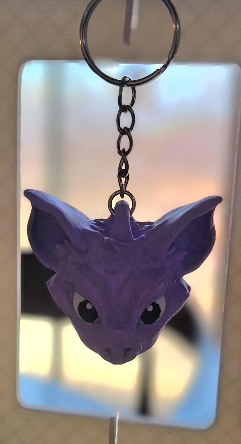 3D Printed Bat Keychain | Spooky Goth Bag Charm