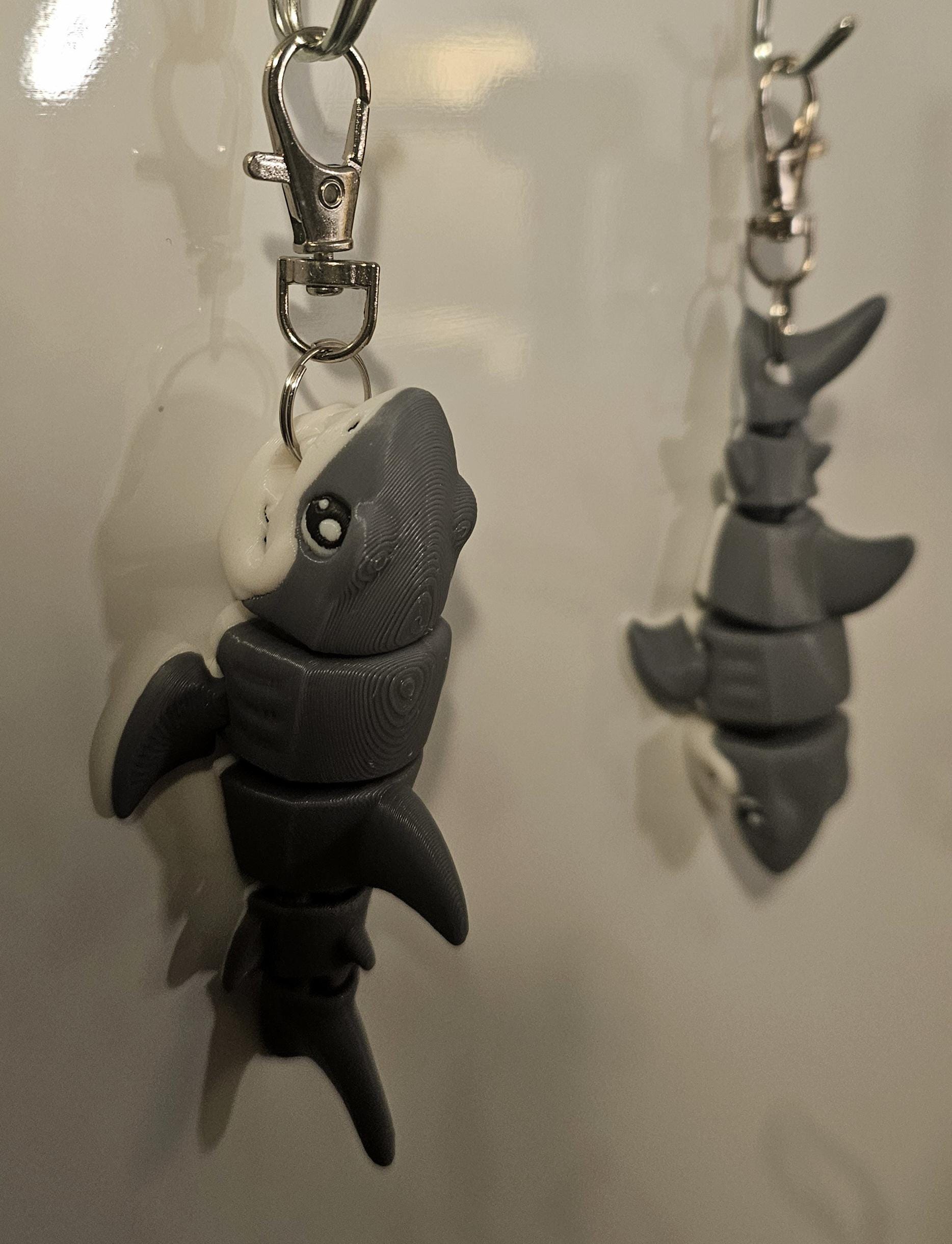 Articulating Shark Fidget | Toy Desk Buddy Keychain Options | United States Made | Fun Interactive Design