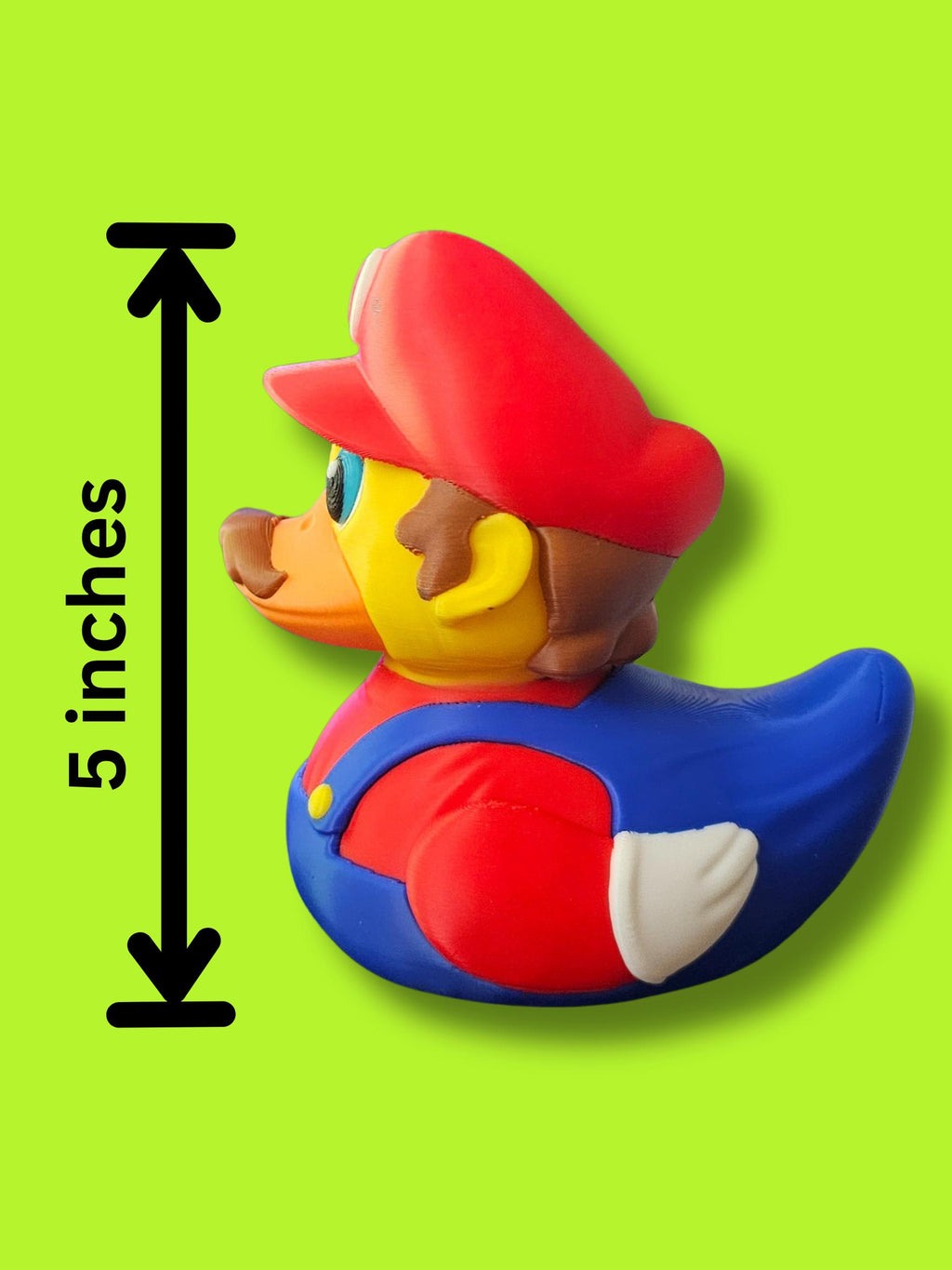 Large 5-Inch Super Mario Duck 3D Print - Unique Gamer Collectible & Decor