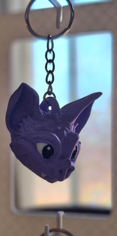 3D Printed Bat Keychain | Spooky Goth Bag Charm