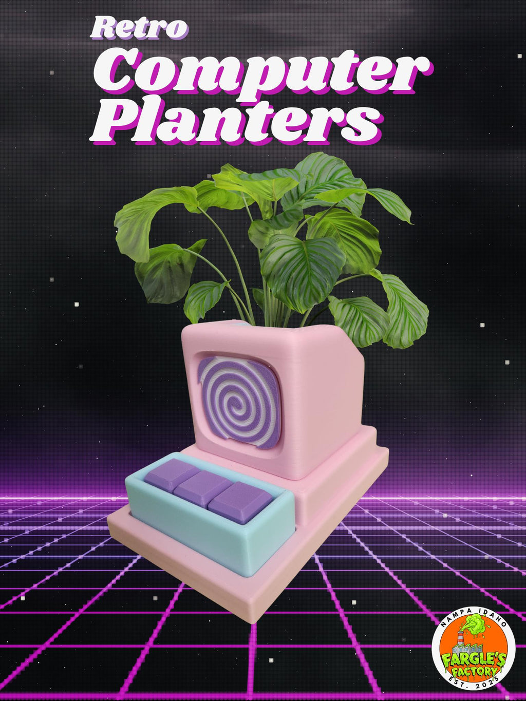 Retro Computer Planter with Clicky Keys!