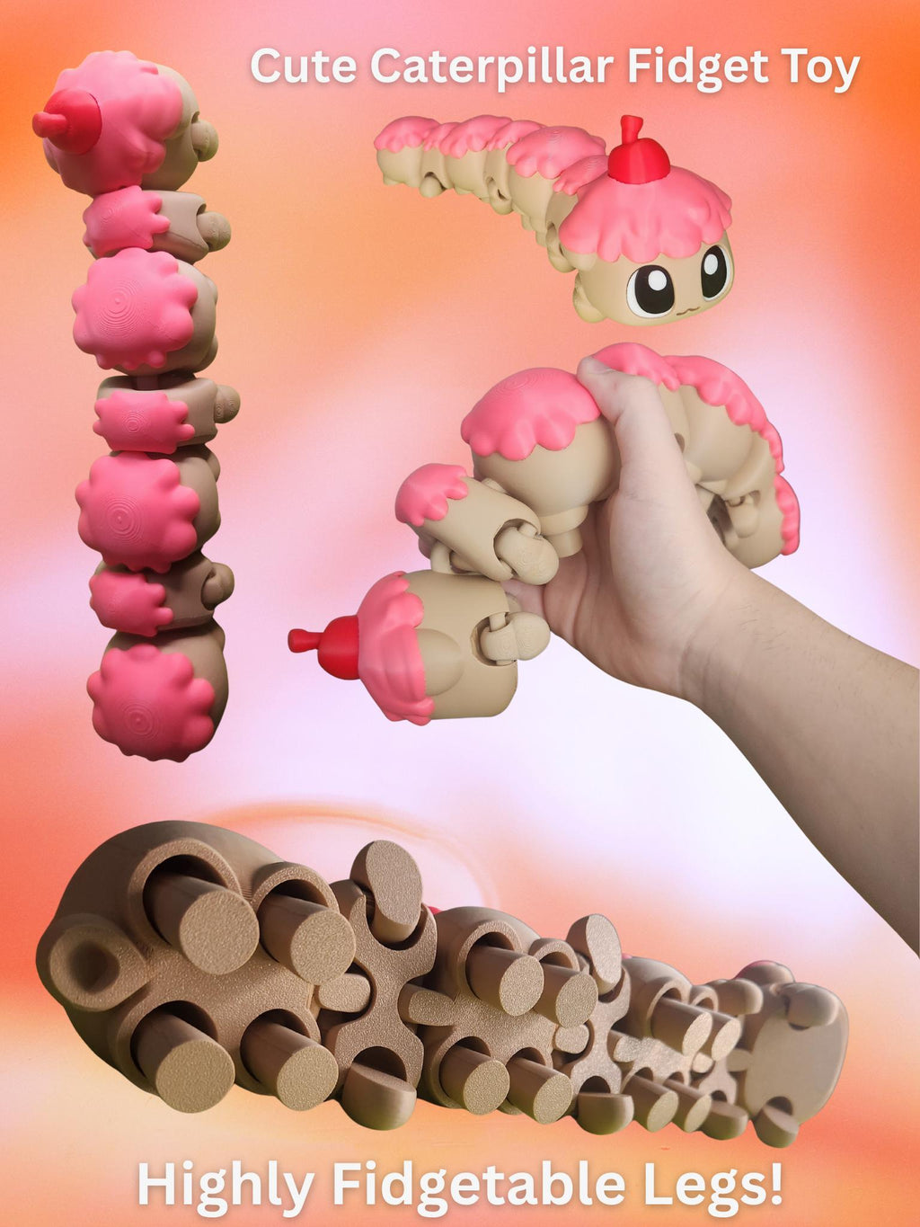 Big Ol' Donut Caterpillar (with pop out legs)