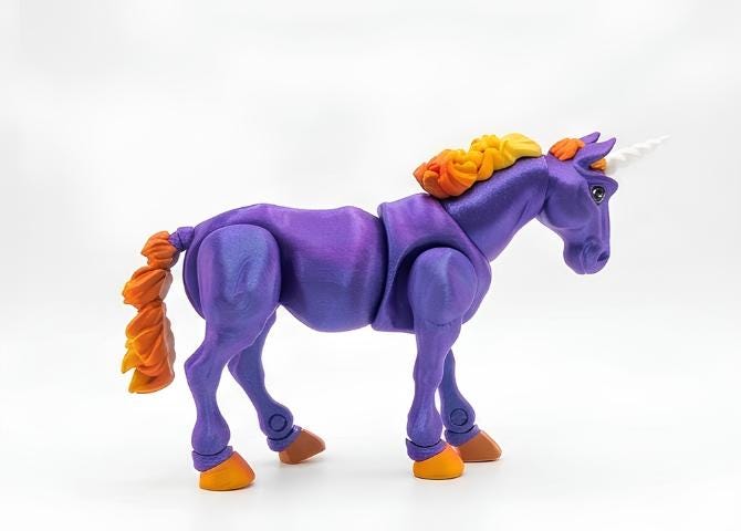 Mythical Poseable Articulating Unicorn Figure