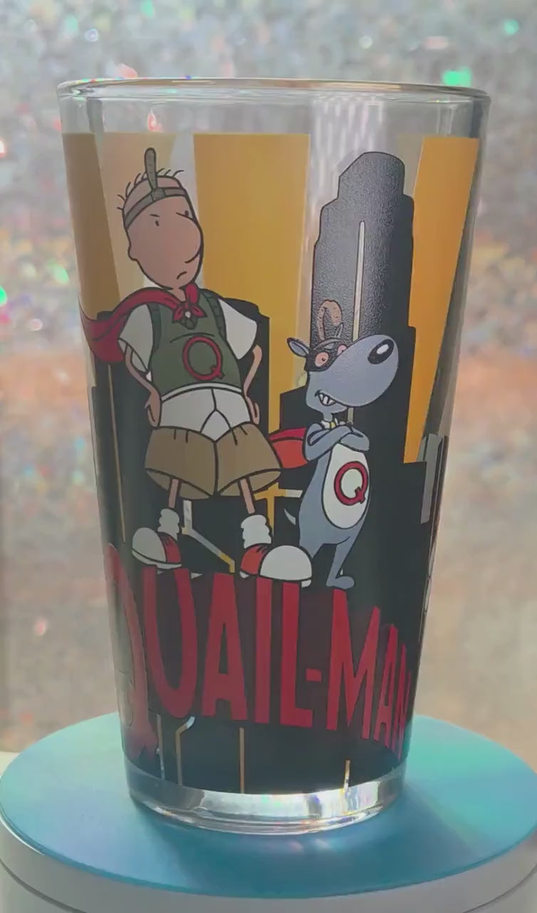 The Great Quail-Man Pint Glass