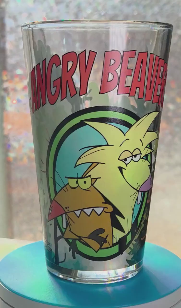 The Angriest Angry Beavers Decorative Pint Glass