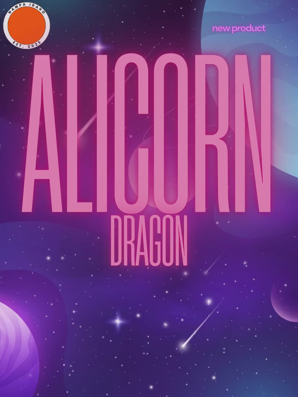 Alicorn Dragon 21.5" | 3D Printed | Multi-color | Articulated