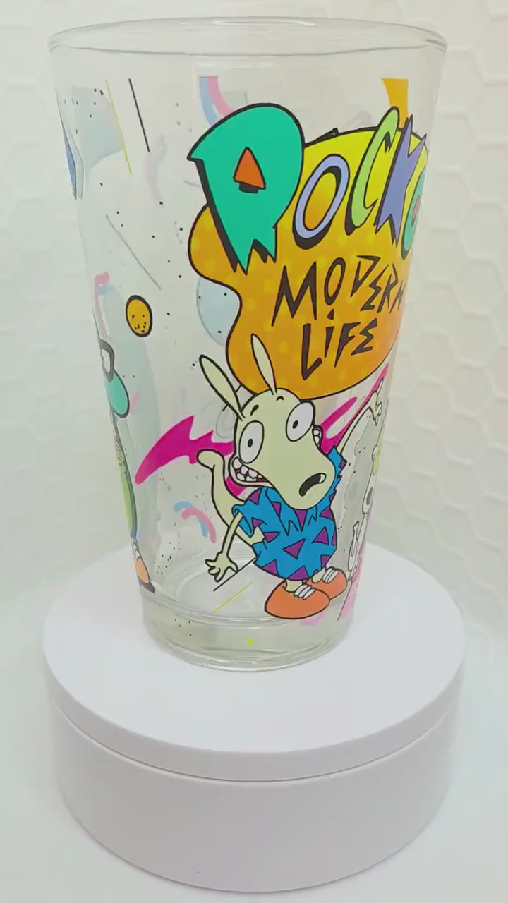 Rocko's Modern Life Decorative Fan Art Pint Glass